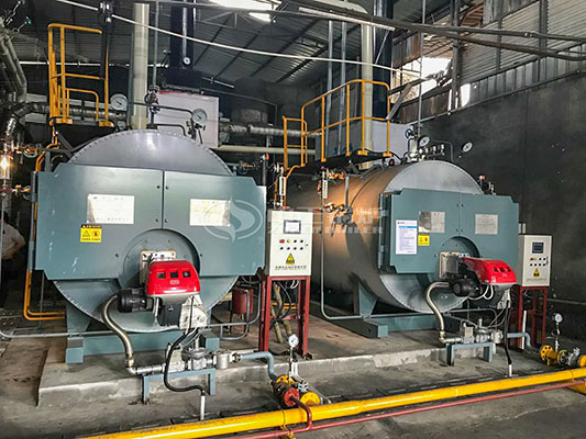 5 ton wns gas oil fired steam boiler