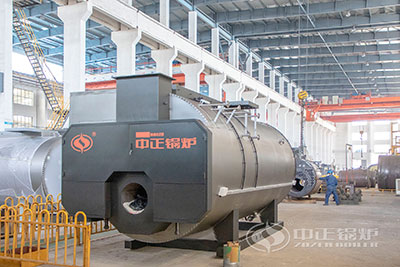 WNS gas fired condensing steam boiler