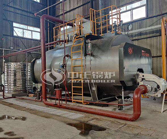 6 Ton Capacity Gas Fuel Fire Tube Steam Boiler