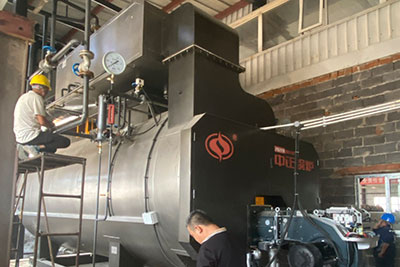 8 Ton Fire Tube Gas Steam Boiler in Cement Plant