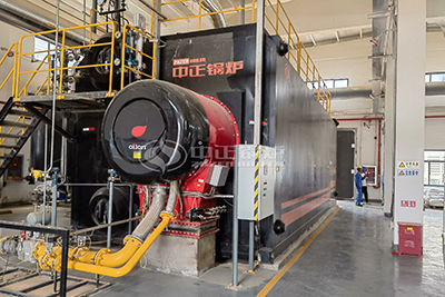 diesel gas fired water tube boiler