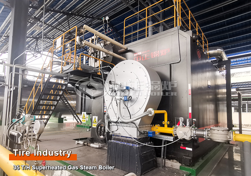 35 ton gas superheated steam boiler system for tire industry