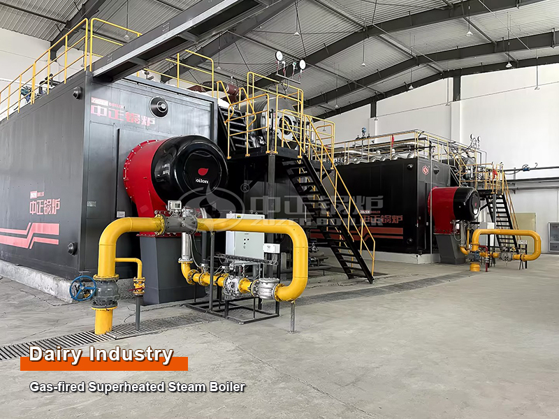Food Industry 45-ton Gas Superheated Steam Boiler