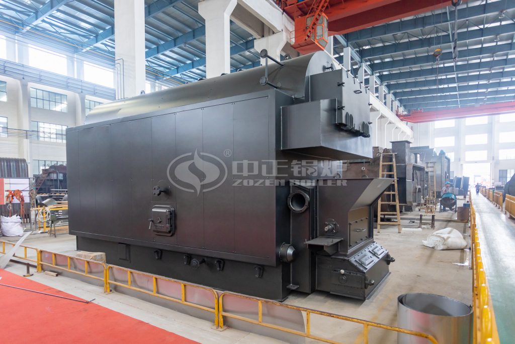 steam boiler in a factory